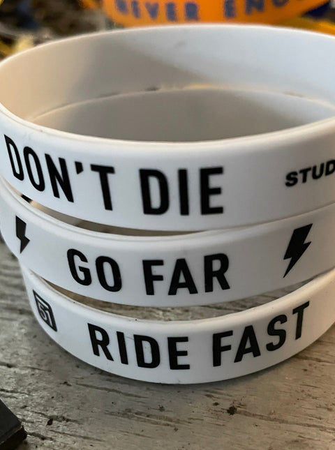 Wristband "Ride Fast, Go Far, Don't Die"